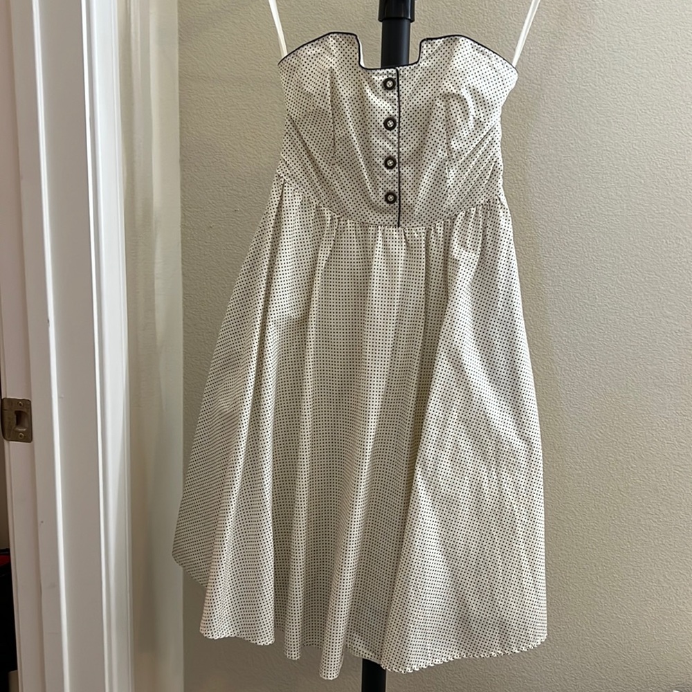 Girls From Savoy Strapless Polka Dot Dress